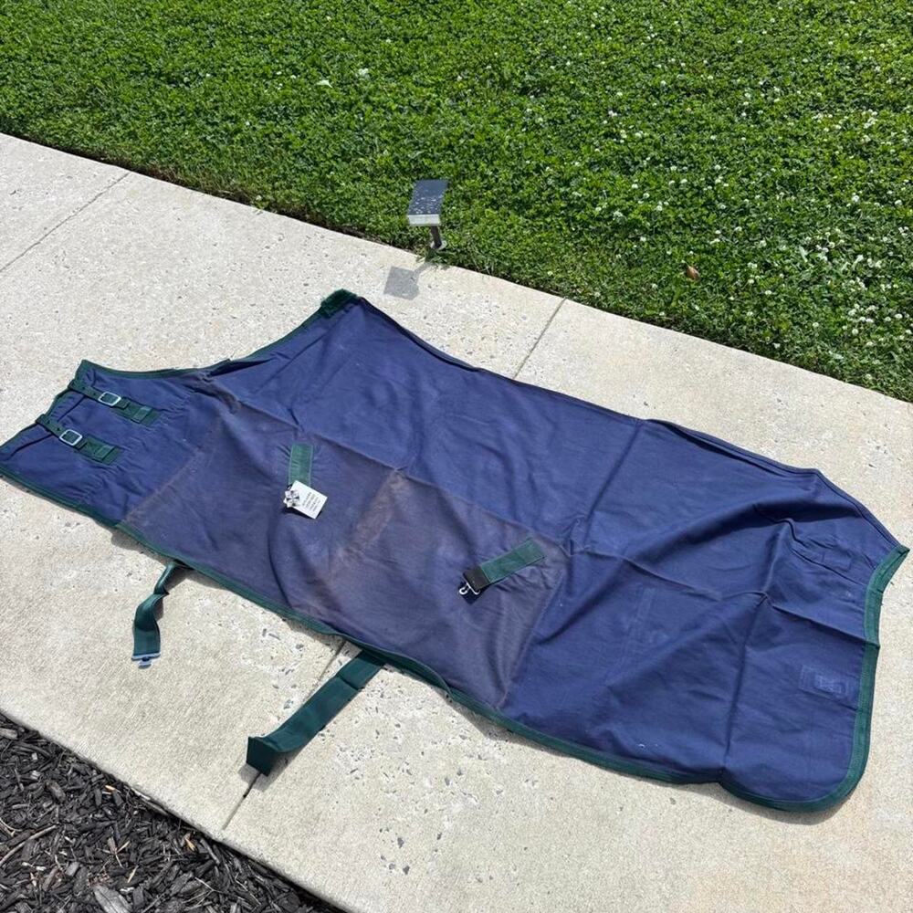 Navy hunter green horse sheet